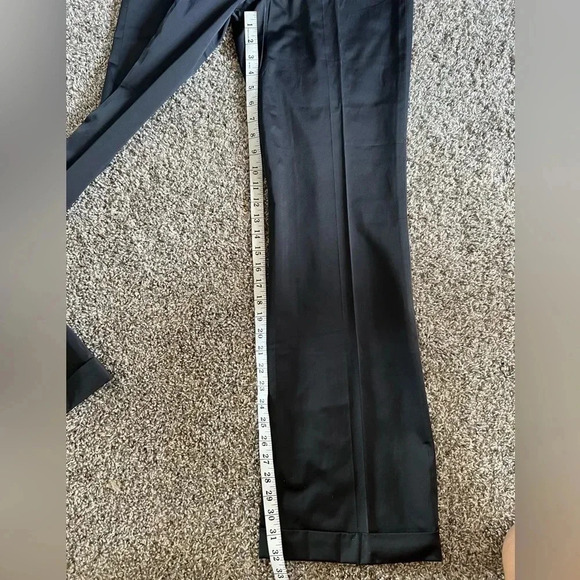 DKNY BLACK TROUSER FLAIR LEG VINTAGE DRESS BUSINESS PANTS SIZE 10 - Picture 8 of 11